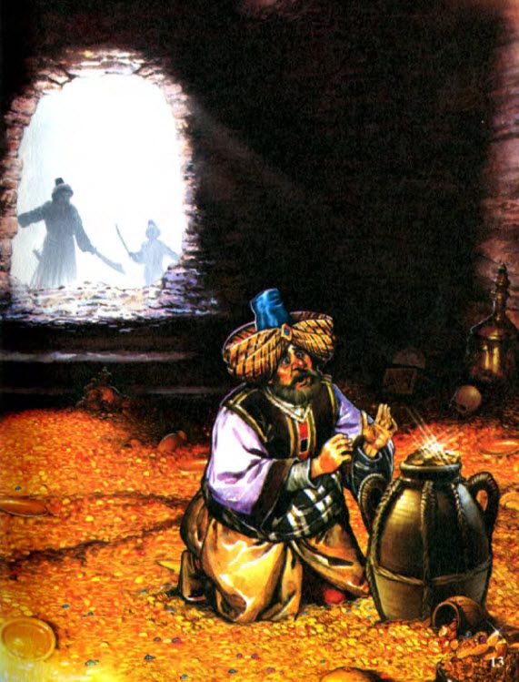 Разбойники с самого начала догадались, что в пещере кто-то есть