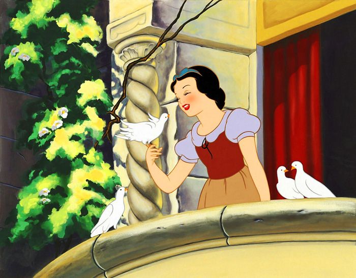 Белоснежка же между тем подрастала и хорошела