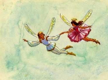 Дюймовоча летит с эльфом