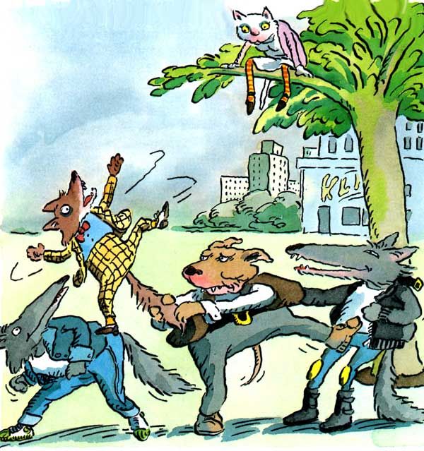 Поколотив Лиса, банда удалилась