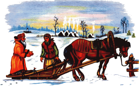 Подошла баба к возу