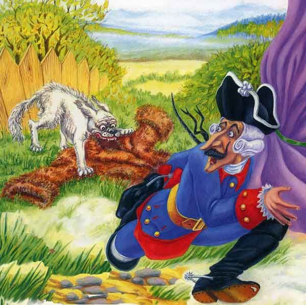 Собака со злостью бросилась на шубу