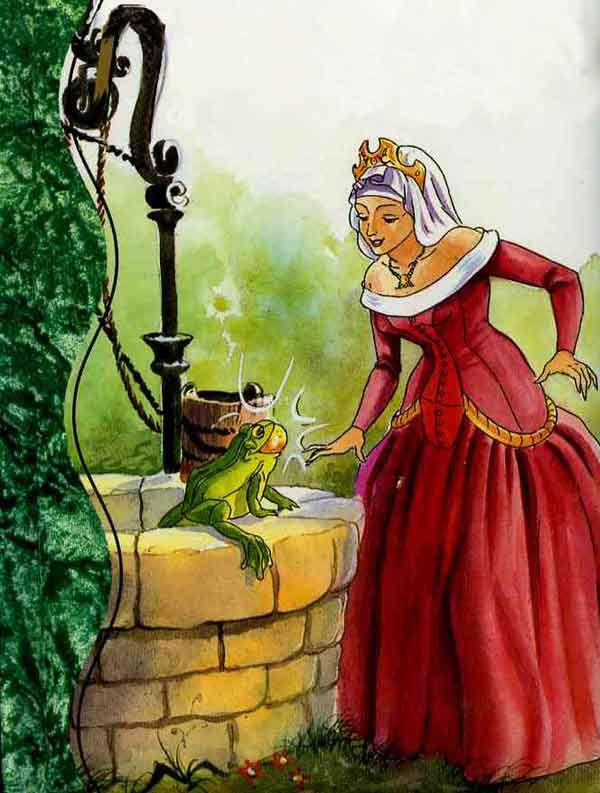 Прыгнула лягушка в колодец и через минуту вернулась с золотым шариком