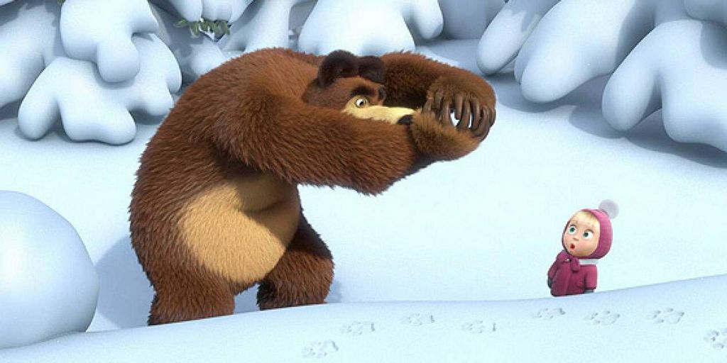 Про следы, Слушать песню из мультфильма Маша и медведь, онлайн и текстом