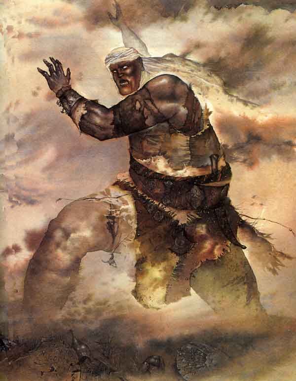 Великан вышел из пещеры